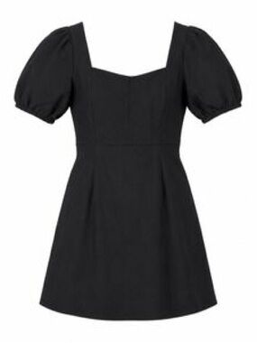 Altar'd State black Puff Sleeve Square Neck Dress